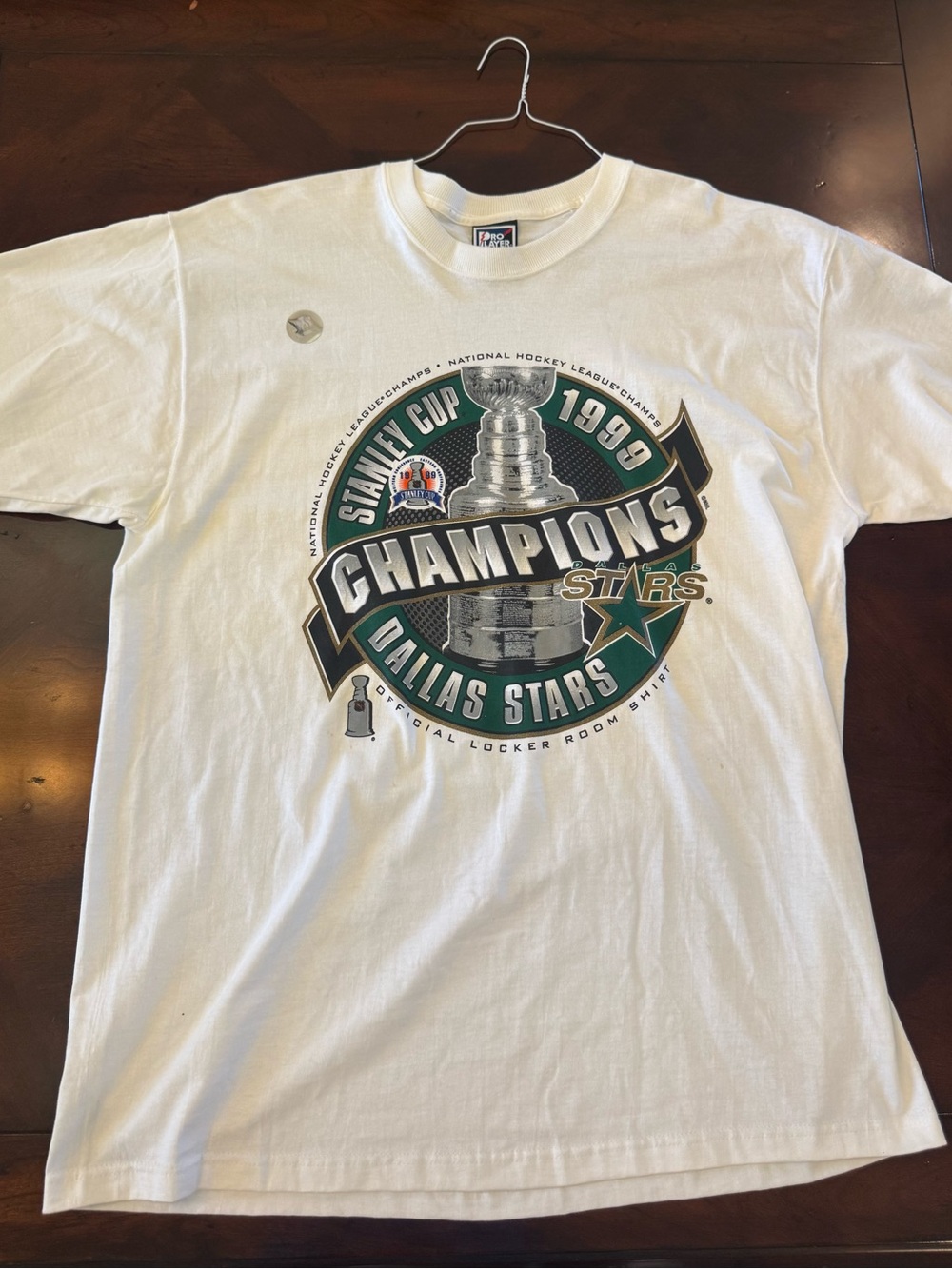 Pro Player Dallas Stars White Graphic 'Champions 1999' Tee